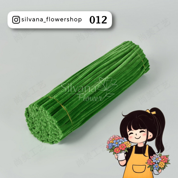 پیپ پاک کن مخملی کد 012 - سیم مخملی رنگی برای کاردستی و تزئینات