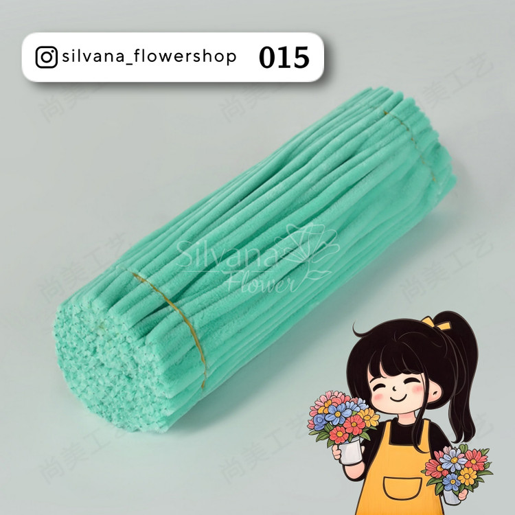 پیپ پاک کن مخملی کد 015 - سیم مخملی رنگی برای کاردستی و تزئینات