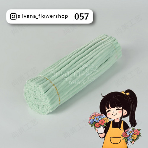 پیپ پاک کن مخملی کد 057 - سیم مخملی رنگی برای کاردستی و تزئینات