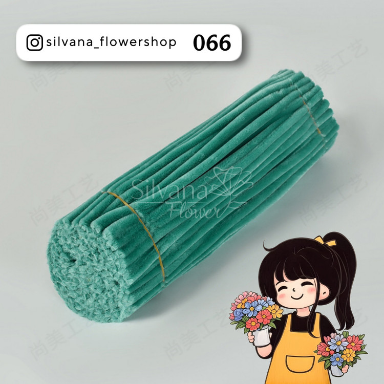 پیپ پاک کن مخملی کد 066 - سیم مخملی رنگی برای کاردستی و تزئینات