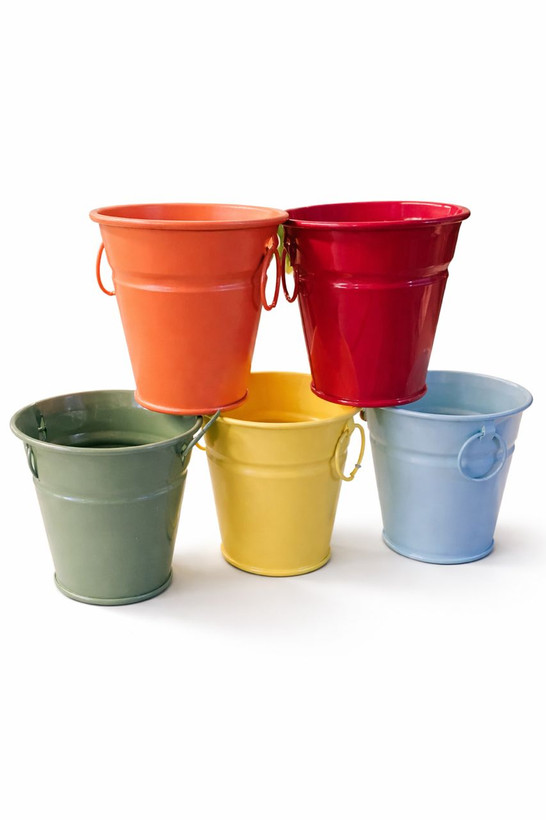 سطل فلزی گوشواره دار(ارتفاع ۹ سانت)